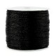 Macramé bead cord metallic 0.5mm Black